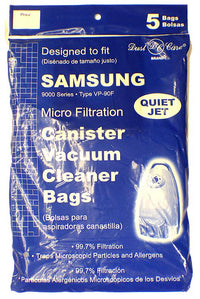 Samsung VP-90F Series 8000 & 9000 Quiet Storm, Quiet Jet  Bags-  Generic - 5 pack