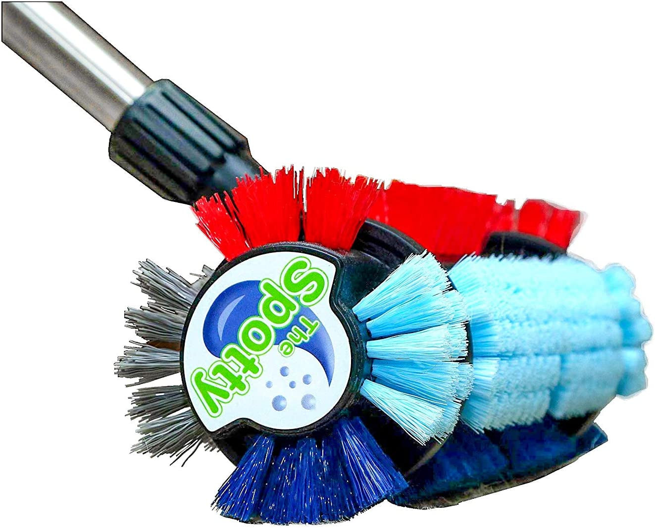 SPOTTY,CARPET & HARD FLOOR BRUSH,W/TELESCOPIC POLE CLEANS CARPET,TILE & GROUT LINES