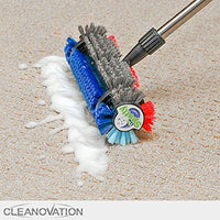 Grout Scrubber Brush with Long Handle, Also Cleans Carpet & removes Dirt and Stains