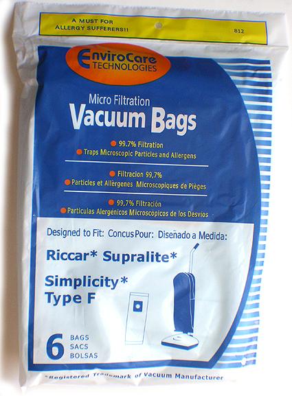 CleanMax Zoom Paper Bags CMZM-P6 - 6/pk for Zoom 200, 400, 600 Upright Vacuums