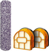 Shark WDB1F2 Replacement Antimicrobial Brushroll & 2-Pack Filter Bundle, Compatible Hydrovac 3-in-1 Multi-Surface Cleaners for All Sealed Hard Floors and Area Rugs, Purple/White, Purple & White