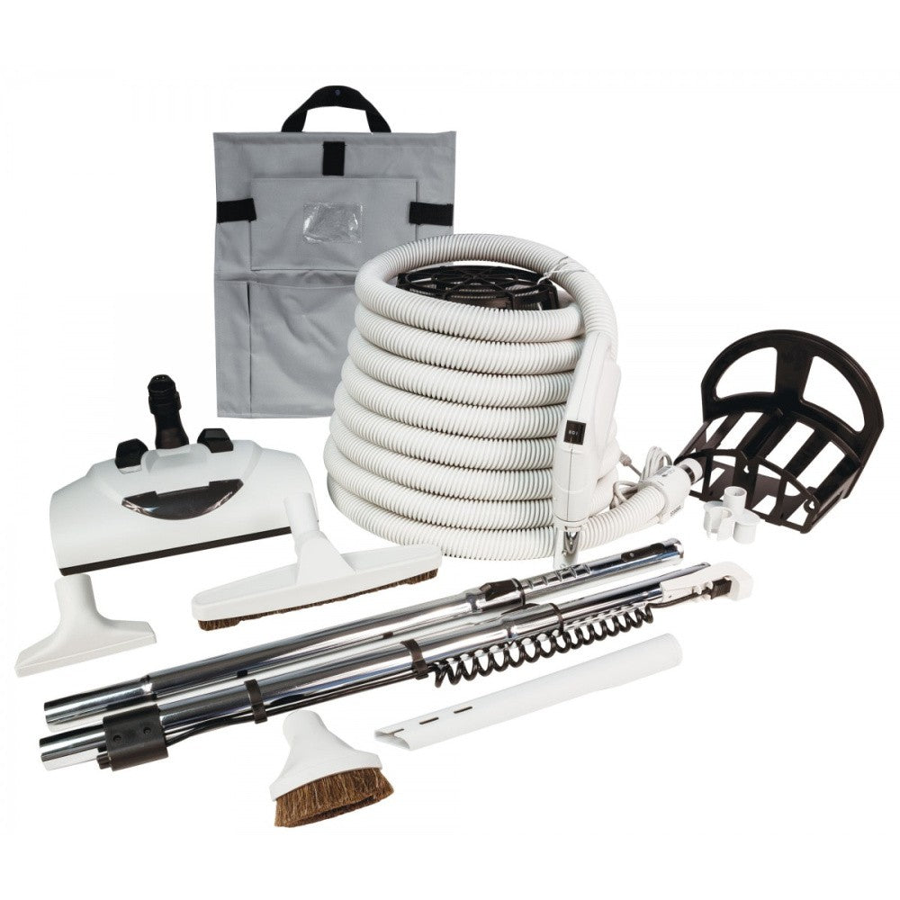 Wessel-Werk EBK360 electric central vacuum attachment kit with power nozzle, hose, microfiber mop and tools