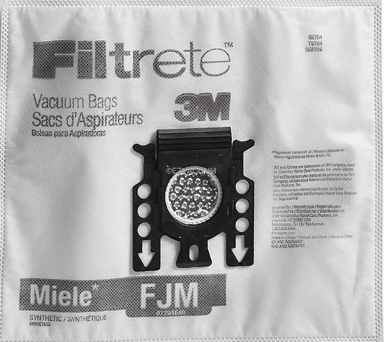 Set of 10 3M Filtrete Miele Style FJM Synthetic Vacuum Bag
