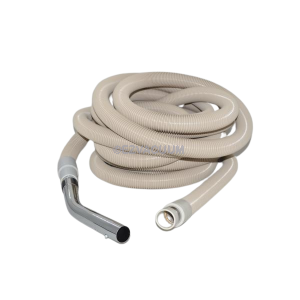 HOSE COMPLETE-30FT,WHITE,CENTRAL VAC,W/BUTTON