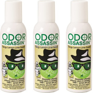  Odor Assassin Odor Control Spray, LEMON & LIME scent, Pack of 3