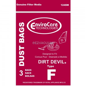 Dirt Devil Type F Vacuum Bags 3-200147-001 - Generic - 3 Bags