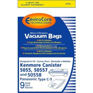 Kenmore Vacuum Bags 5055 50557 50558 Type C MPN 433934 By DVC in the USA 