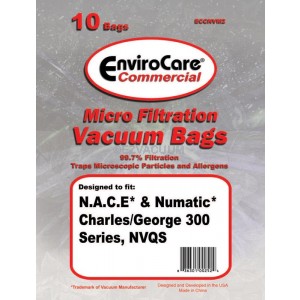 Numatic Charles, Edward & George Micro Filteration Vacuum Cleaner Bags NVM2B/2 - Generic - 10 per pack