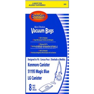 Kenmore 51195 Magic Blue Vacuum Bags - Generic - 8 Pack
