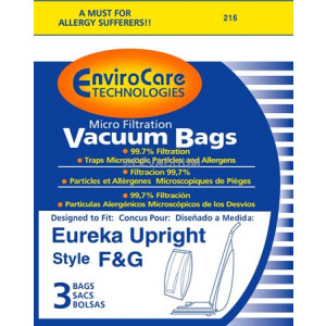 Eureka/Sanitaire F&G Allergen Upright Vacuum Cleaner Bags# 52320B,57695B