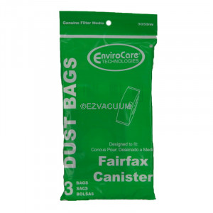 Fairfax Canister Vacuum Cleaner S1 Micro Filter Paper Bags 3 Pk Generic # 305SW