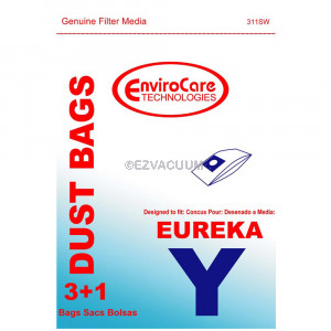 Eureka Y Vacuum Bags - Generic - 3 bags + 1 filter/pack