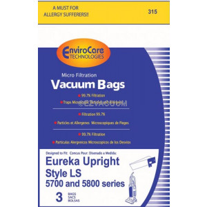 Eureka Style LS Vacuum Bags Generic 3 pack
