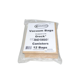 PAPER BAGS-ORECK QUEST,12PK STRAIGHT SUCTION CAN.