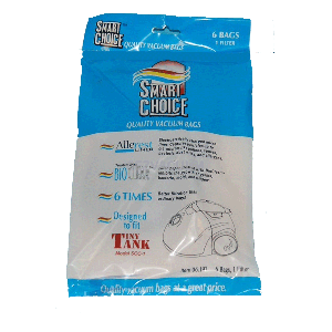 Carpet Pro Tiny Tank Vacuum Cleaner Paper Bag 6.197  -  6 Bag + 1 Filter