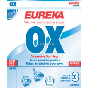 Eureka OX Vacuum Bags 61230D, 61230F - Genuine - 3 Pack