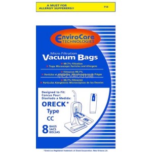 Oreck PK2008  Type CC  Upright  XL Bags *NEW* with Docking System- 8 Pack