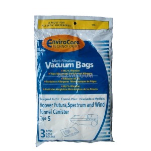 1 X Hoover Type S Envirocare Brand Allergen Microlined Vacuum Bags - 9 in a pack