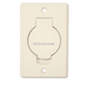 Central Vacuum Universal Inlet with Round Door, Almond color, #791500ANL