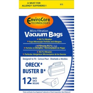 Oreck PKBB12DW Compact Canister Buster Bee Bag - Generic - 12 Bags