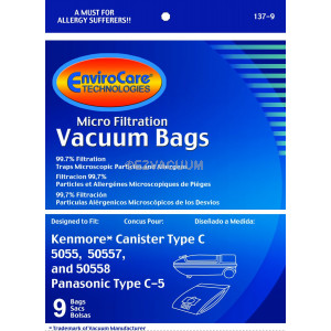18 Kenmore 50558, 5055, 50557 Micro Filtration Canister Vacuum Bags