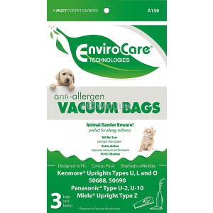Kenmore 50688 and 50690 Anti-Allergen Vacuum Bags- 3 Pack