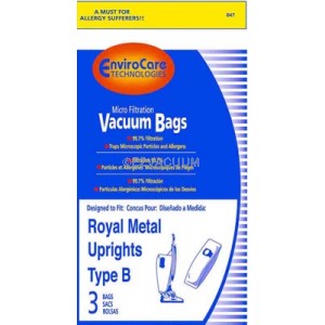 Royal Type B Vacuum Bags 2-066247-001 - TOP FILL STYLE Generic- 3 pack