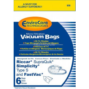 Riccar Supra-Quik / Simplicity Sport Vacuum bags - Generic - 6 Pack