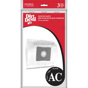 Dirt Devil Type AC & R Vacuum Bags # AD10035, 304325001 - 3 Pack
