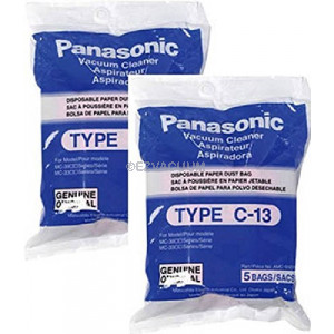 10 Panasonic Canister Vacuum Cleaner Type C-13 Bags Genuine Part # AMC-S5EP