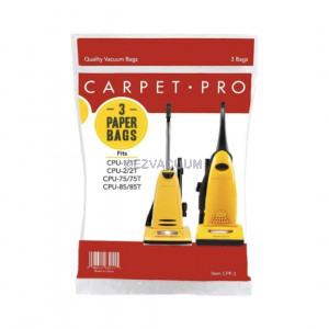 Carpet Pro CPP-3 Paper Vacuum Bags, 3-Pack