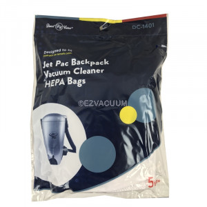 Dust Care: DC-1401 Paper Bag, Cloth HEPA Jet Pac Backpack 5Pk