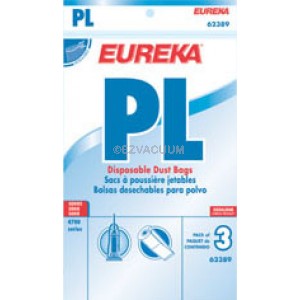 Eureka PL Vacuum Bags 62389 - Genuine - 3 pack