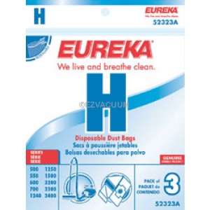 DVC Eureka H Vacuum Bags #52323A Pkg 3 with filters