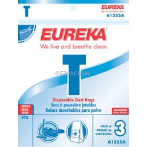 Eureka  T Vacuum Bags 61555A/61555B - 3 Pack