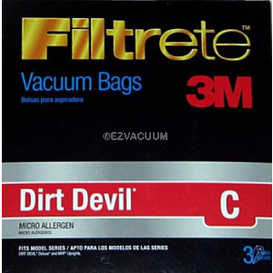 Dirt Devil C Filtrete 3M HEPA Vacuum Bags - 3 Pack