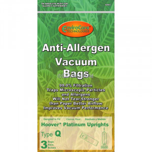 Hoover Style Q AH10000 Platinum Collection UH30010COM Allergen Filtration Vacuum Bags - 3 Pack