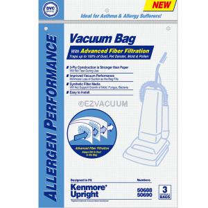Kenmore Replacement: KER-1468A Paper Bag, DVC Kenmore O 50688/50690 Syn 3Pk