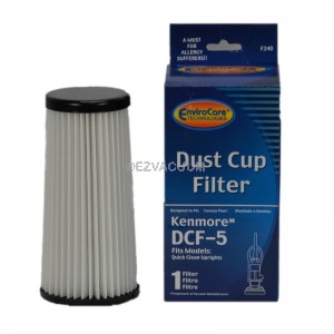 Kenmore Replacement: KER-1835 Filter,:( DCF5 Cone Shaped Kenmore Dirt Cup Pleated