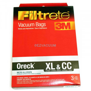 Oreck XL & CC Filtrete 3M Vacuum Cleaner Micro Allergen Bags
