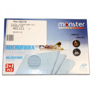 PAD, CLOTH EZ1 MONSTER MICROFIBER STEAMER 3PK INCLUDES: 2 MICROFIBER HARD FLOOR PADS AND 1 CARPET PAD