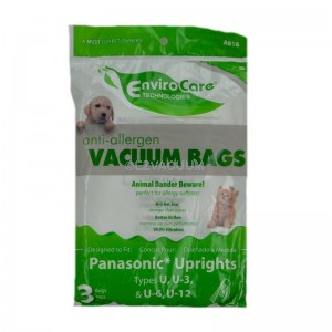 Panasonic U, U3 and U6 Anti-Allergen HEPA Like Synthetic Cloth Bags - 3 pack