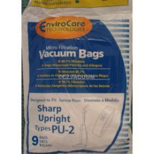 9 Sharp Upright Type PU-2 Vacuum Bags Microfiltration 