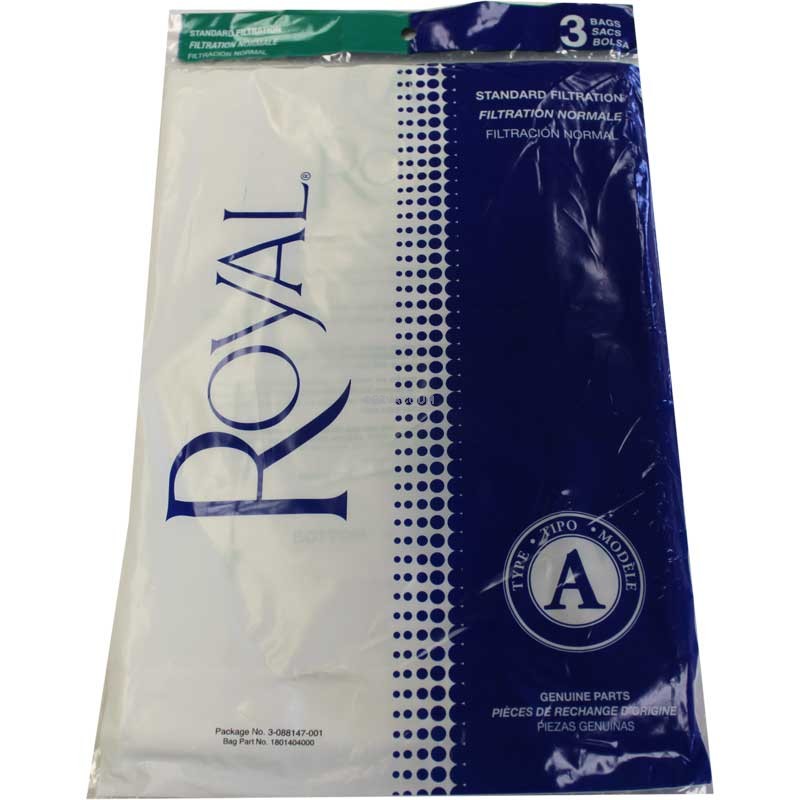 Royal / Dirt Devil Type A Metal Upright Standard Paper Bags 3-088147