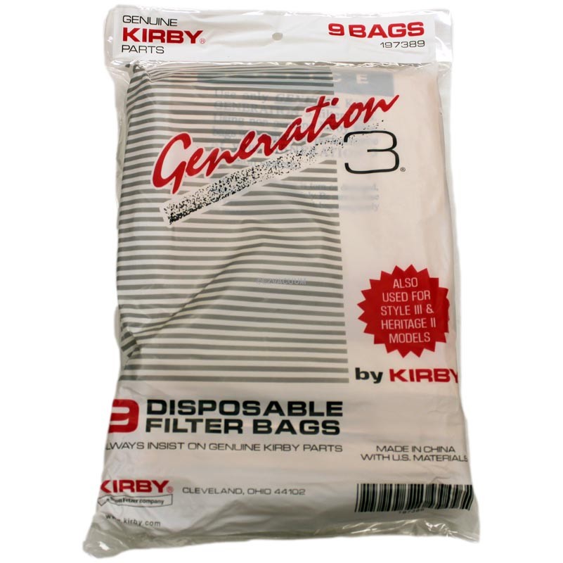 Legend Generation 3 Vacuum Cleaner Bags 9/pk Kirby Heritage ll 