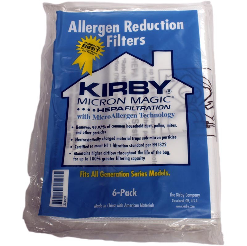 6 Kirby 839 Generation 3 micro filtration Allergen Vacuum Bags Twist Style 3 