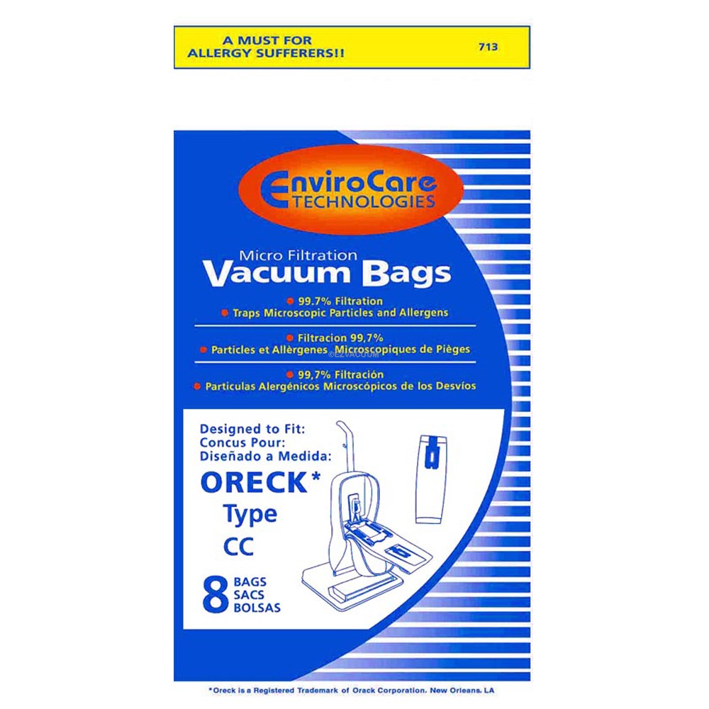 1 ORECK XL Type CC Vacuum Cleaner Bag 75579-01 Fits 