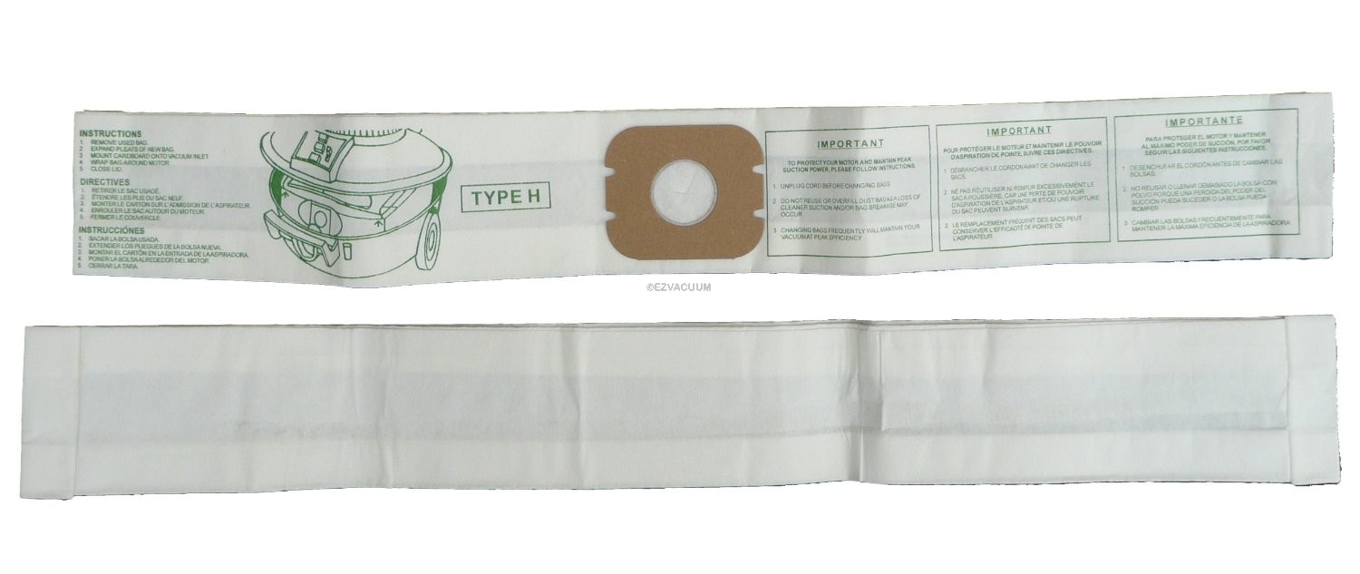 Oreck Allergy Vacuum Bags 40100098 HV4010009H 4010009H 6 Hoover Type H Celebrity HR-14085ES XL80 by EnviroCare Canister Vacuum Cleaners 111SW