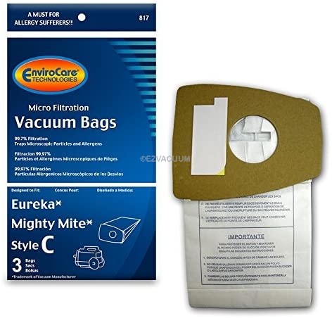 3PK Eureka Canister Style N Mighty Mite II Dust Bags Part 57988B-6 