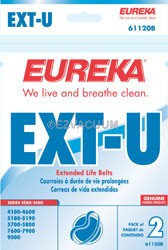 2 Belts for Eureka Style EXT U Vacuum Belts 61120G